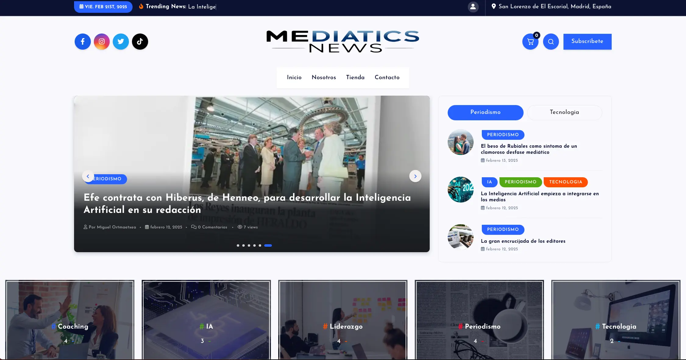 Captura de pantalla de MediaticsNews